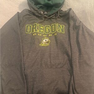 Colosseum Gray Pullover Hoodie with Green Hood Lining